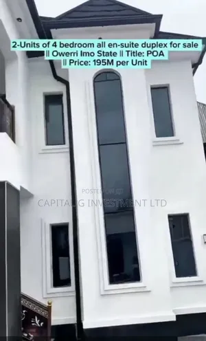 Furnished 4bdrm Duplex in Owerri for sale
