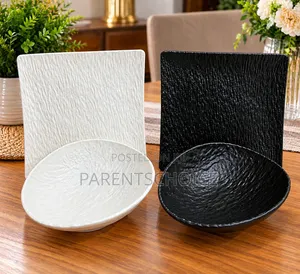 Textured Ceramic Serving Dish - 12pcs