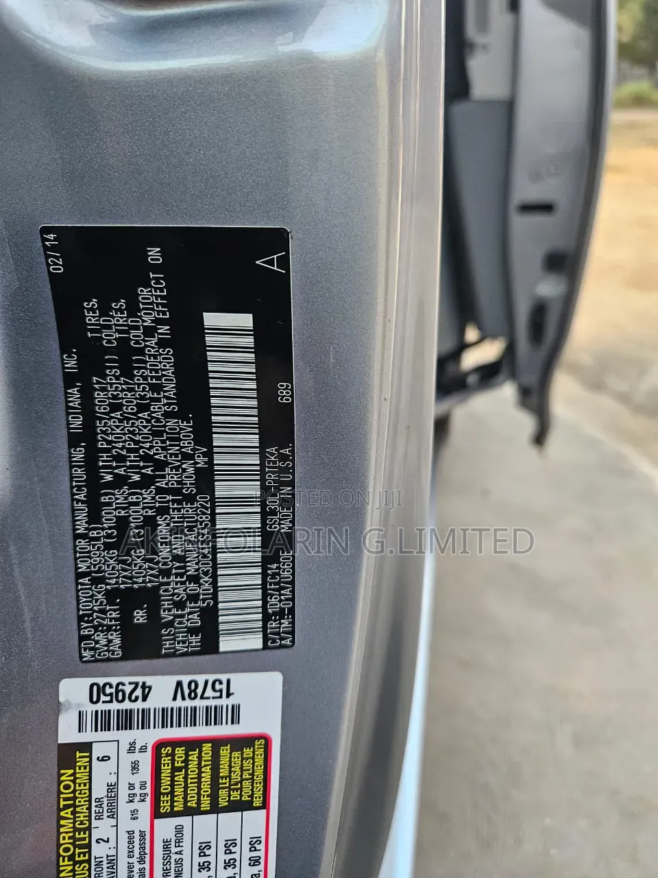 Toyota Sienna 2014 Gray