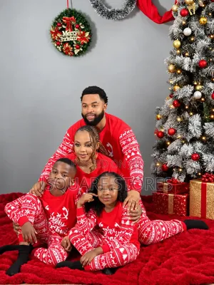 Red Deer Family Christmas Pyjamas From 1 Months to 3XL Adults Size