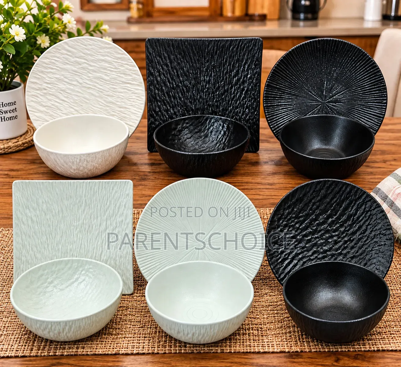 Textured Ceramic Serving Dish - 12pcs