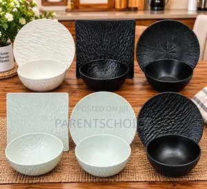 Textured Ceramic Serving Dish - 12pcs