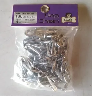 Chrome Pawxie Dog Chain 5mm*6ft With Double Hook(130lbs)