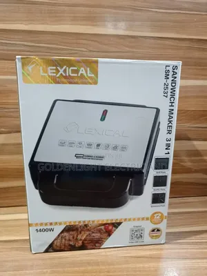 Lexical 3-in-1 Sandwich Maker and Grill (Model LSM-2537)