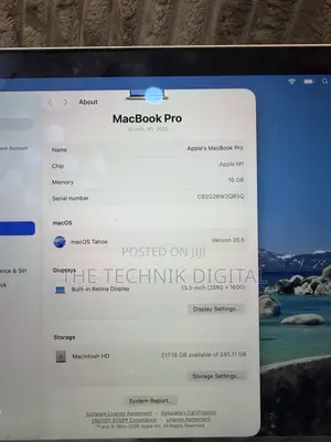 Laptop Apple MacBook Pro 2020 M1 8GB Apple M1 SSD 512GB