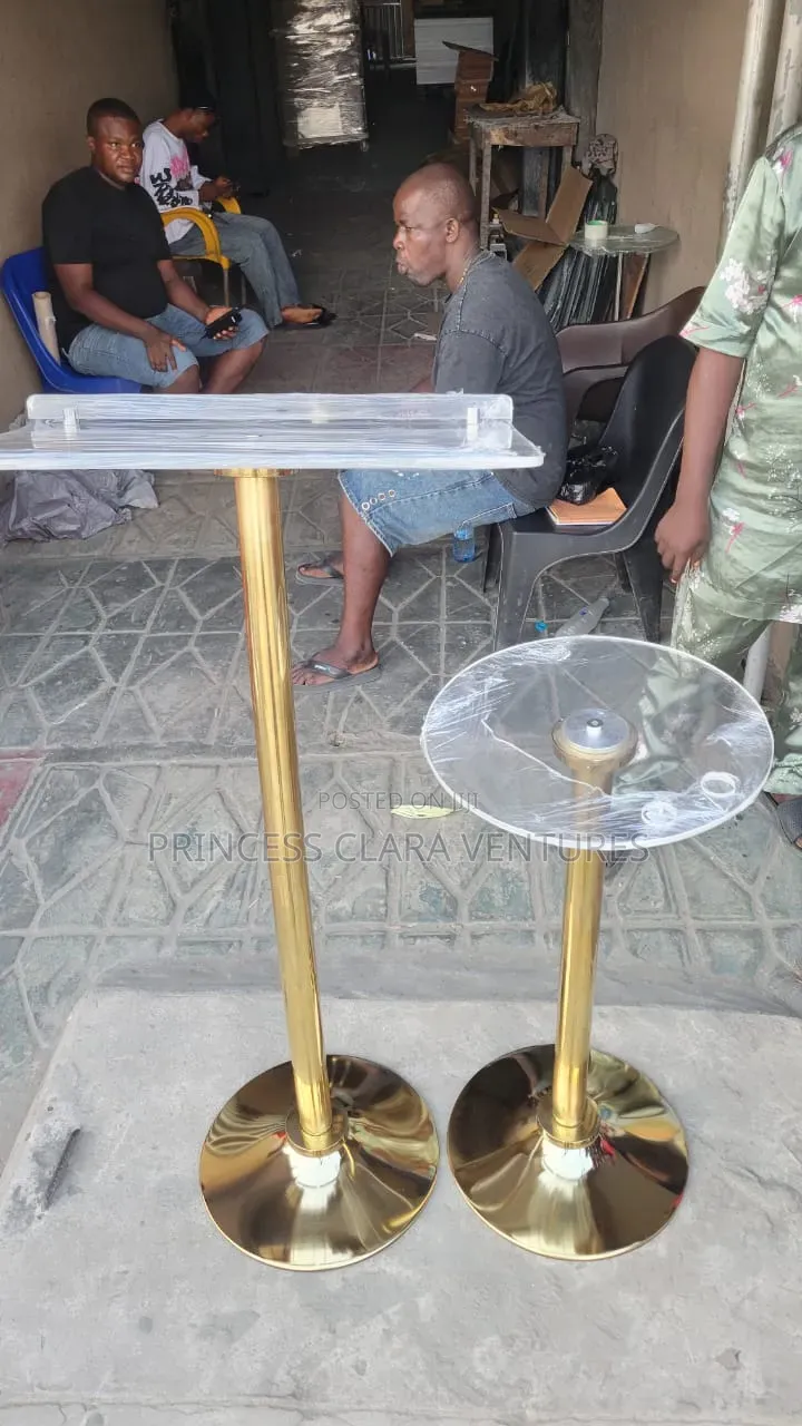 Elegant Durable Church Acrylic Unbreakable Gold Pulpit