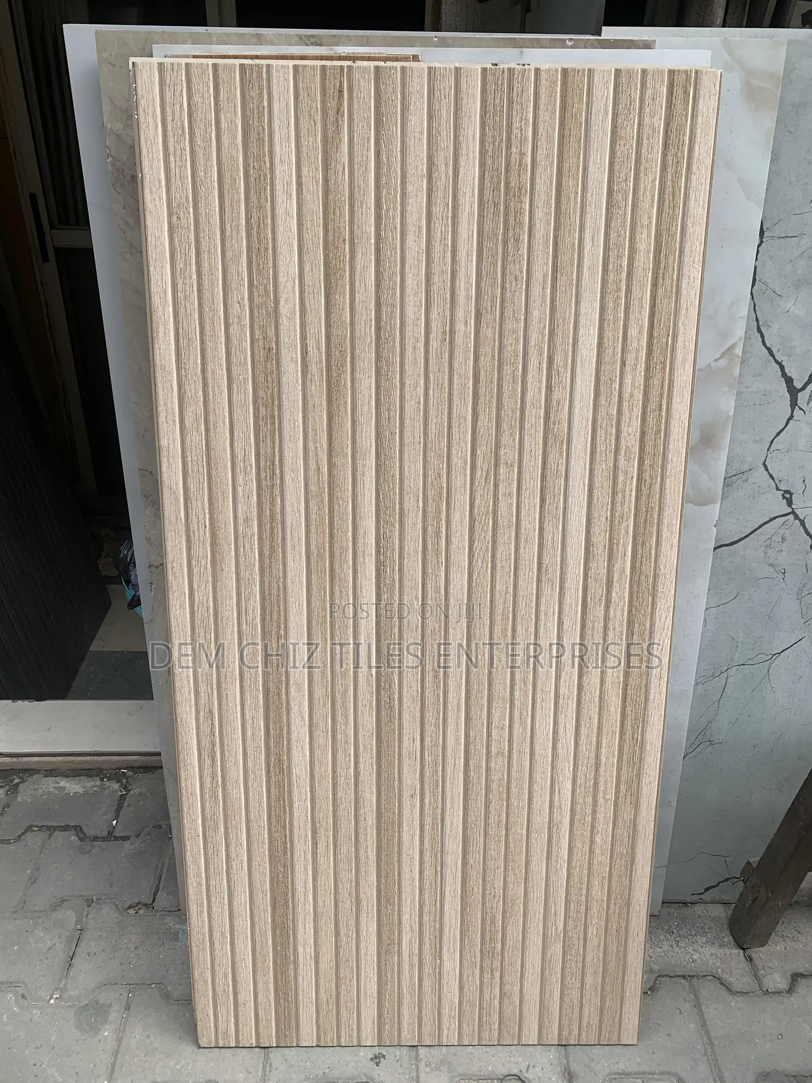 Patterned Flamed Wooden Tiles Spanish