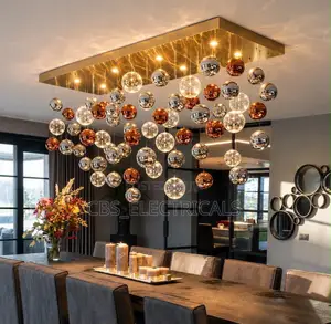 Luxury Mixed Glass Globe Chandelier (1200mm X 400mm)