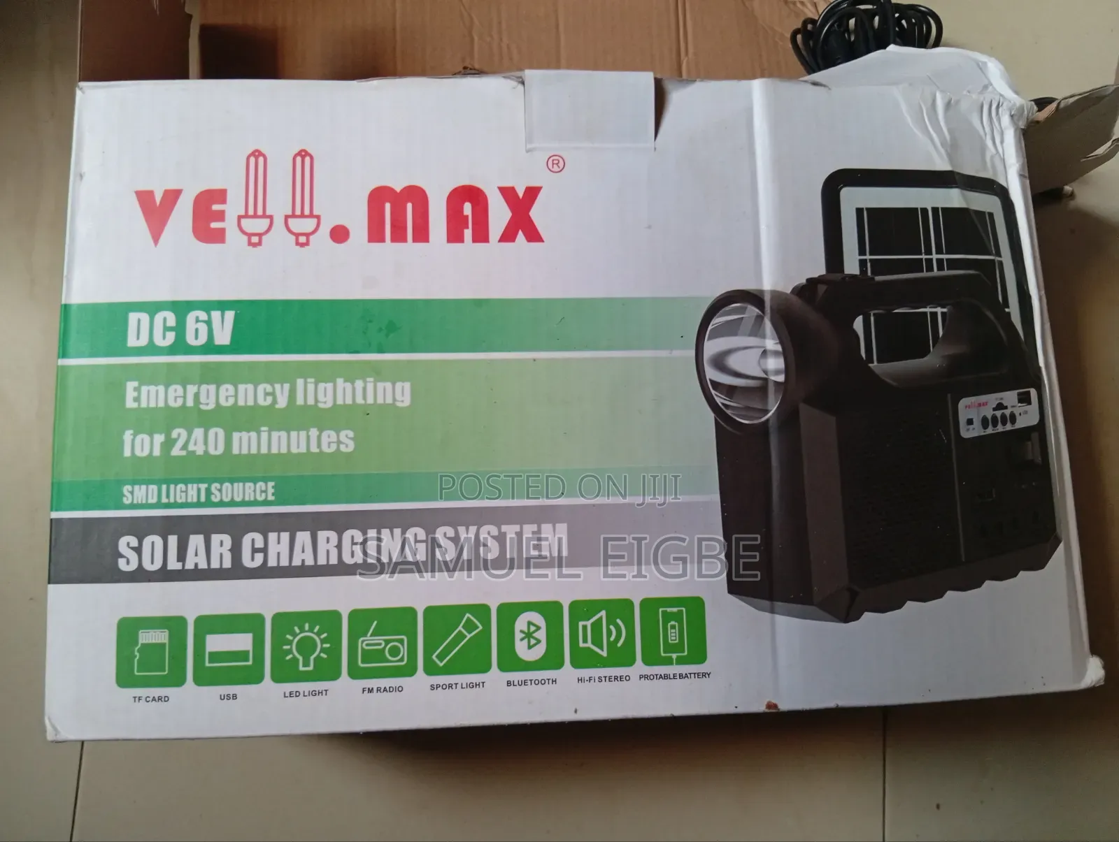 Solar System Multifunction Mobile LED Touch With Emergency Light