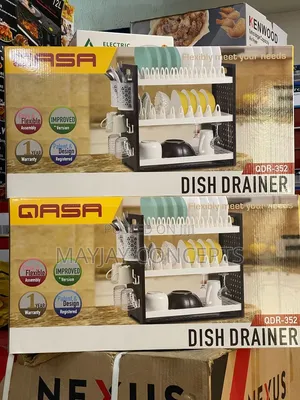 QASA 3-Tier Rustless Dish Drainer/Plater Rack With Flexible Assembly