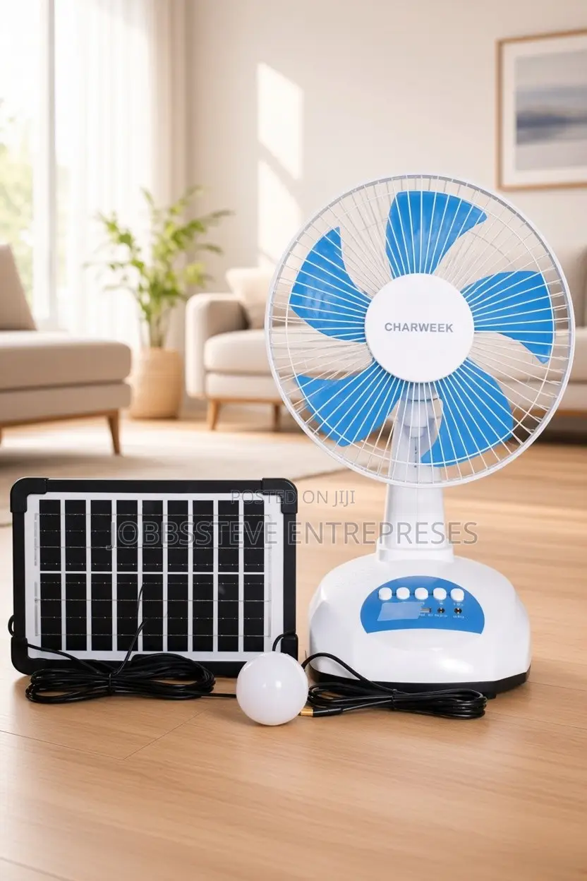 12 Inches Table Solar Fan With Panel