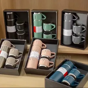 Vacuum Flask With 2 Cups in a Gift Bag
