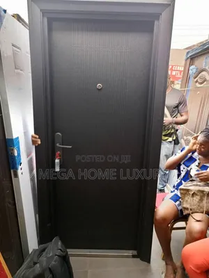 Simple Steel Black Textured Door