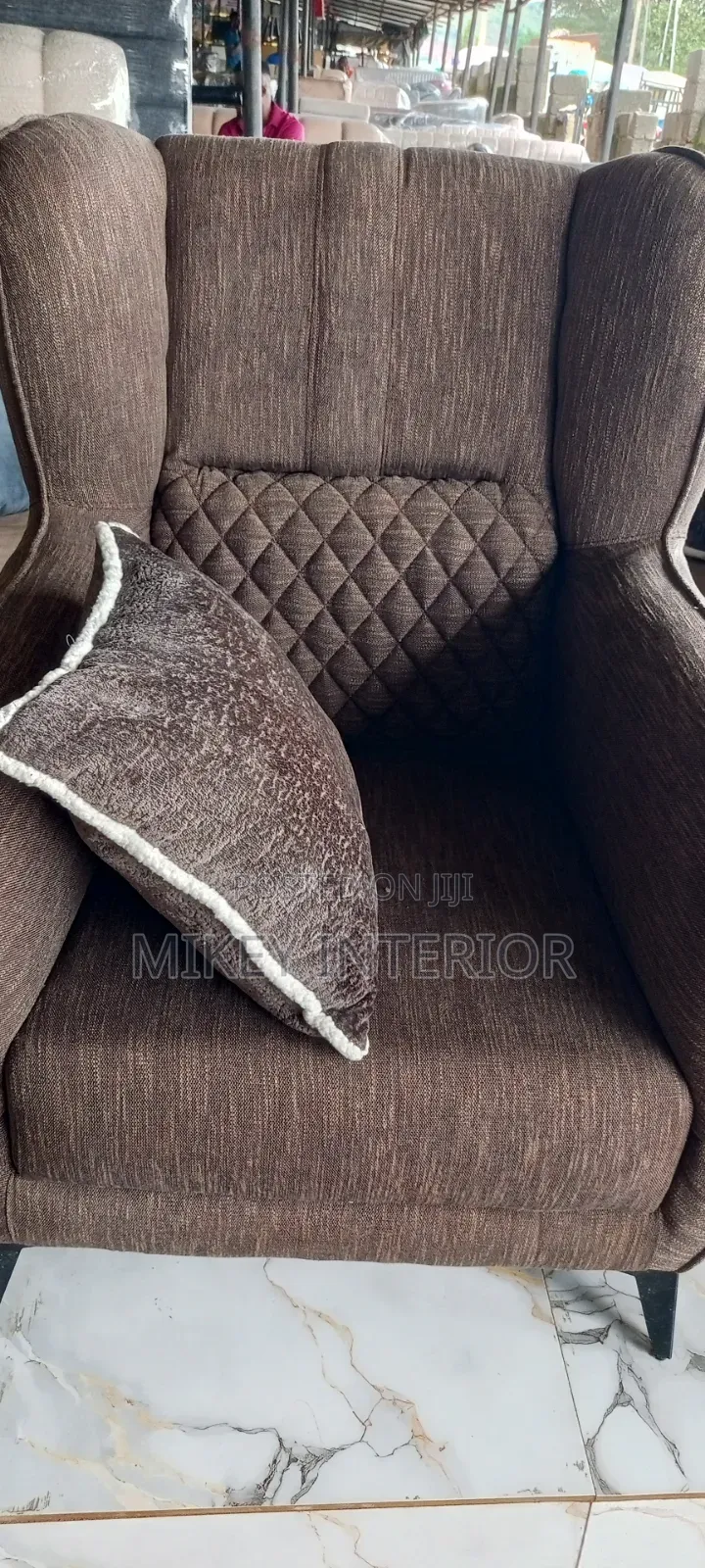 Beautiful Brown Cream Chair Set