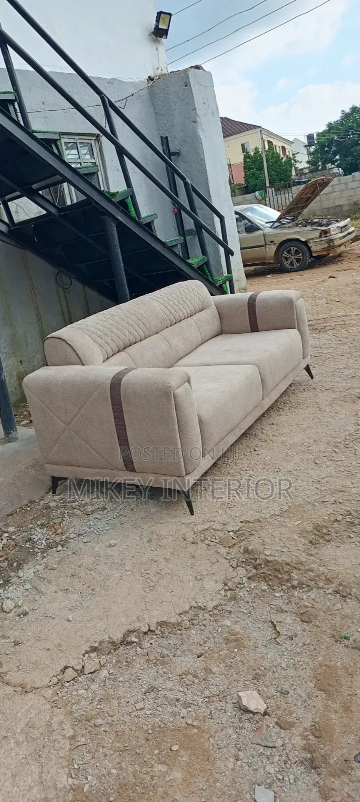 Beautiful Brown Cream Chair Set