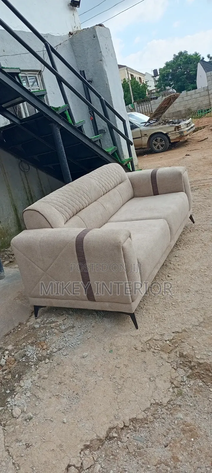 Beautiful Brown Cream Chair Set