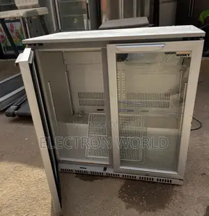 MADE IN UK Husky Double-Glass-Door Bar Fridge