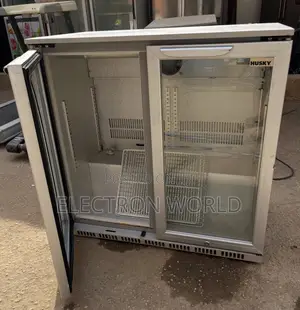 MADE IN UK Husky Double-Glass-Door Bar Fridge