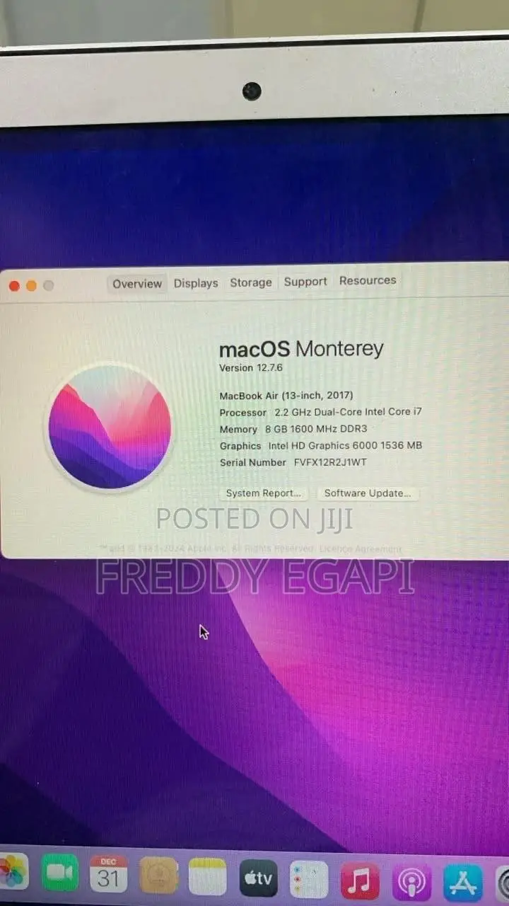 Laptop Apple MacBook Air 2017 8GB Intel Core i7 SSD 256GB
