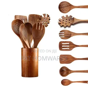 Natural Wooden Bamboo Spoon Set