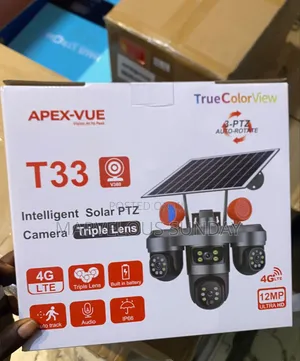 T33 4G Triple Lens Solar CCTV Camera – 360° PTZ