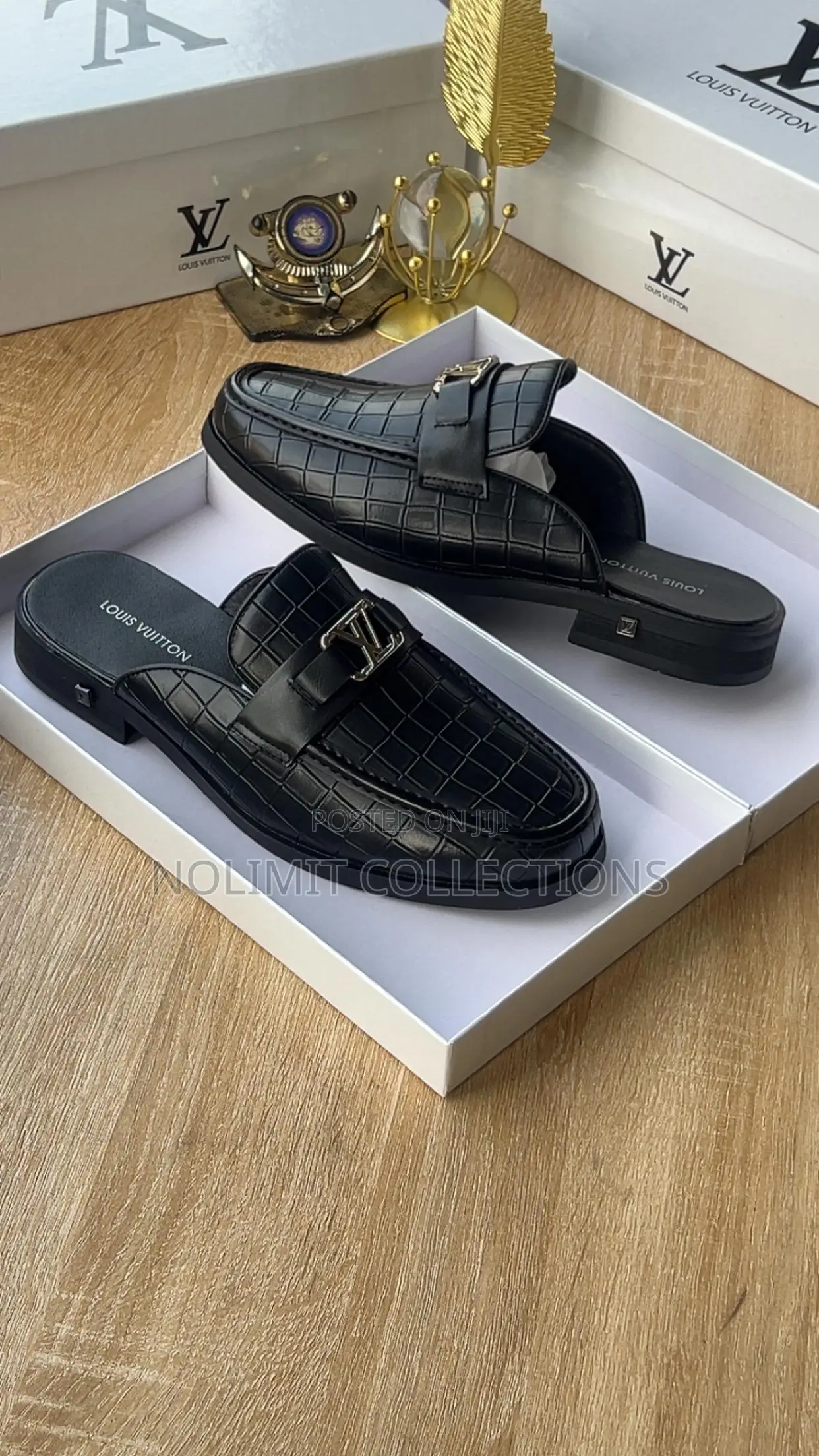 Louis Vuitton Men's Leather Half Shoes