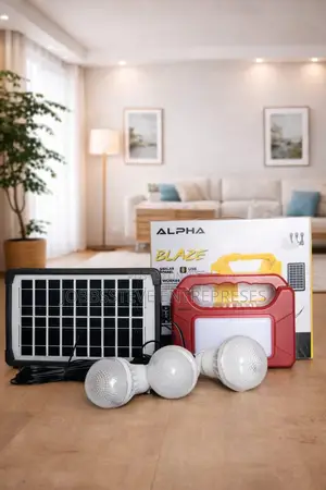 Alpha Blaze Lightning System With Solar Panel and 3 Bulbs