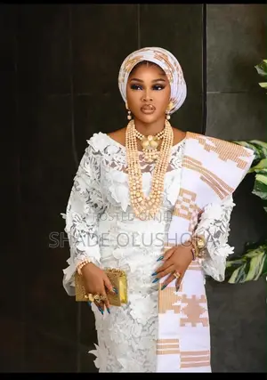 Luxury 3D Ivory White Net Lace