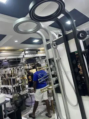 Black and Silver LED Multifunction Shower System