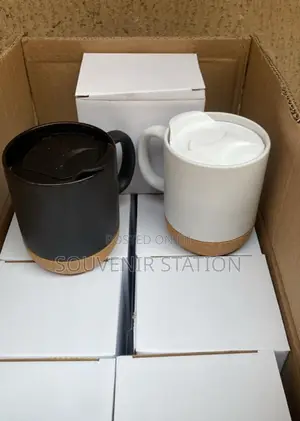 350 Ml Mug With Cover and Wooden Cork