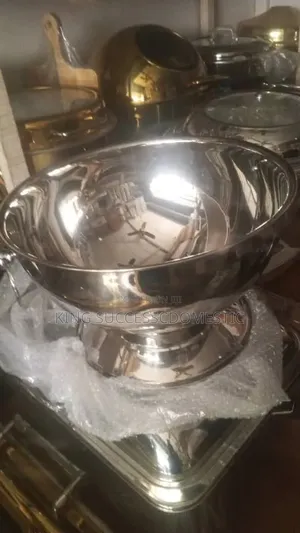 Elegant Silver Serving Bowl for Catering, Events Parties