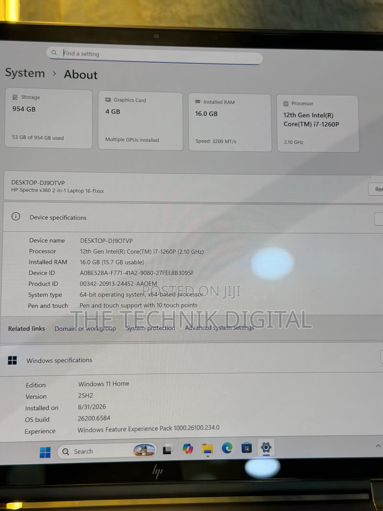Laptop HP Spectre X360 16GB Intel Core i7 SSD 1T