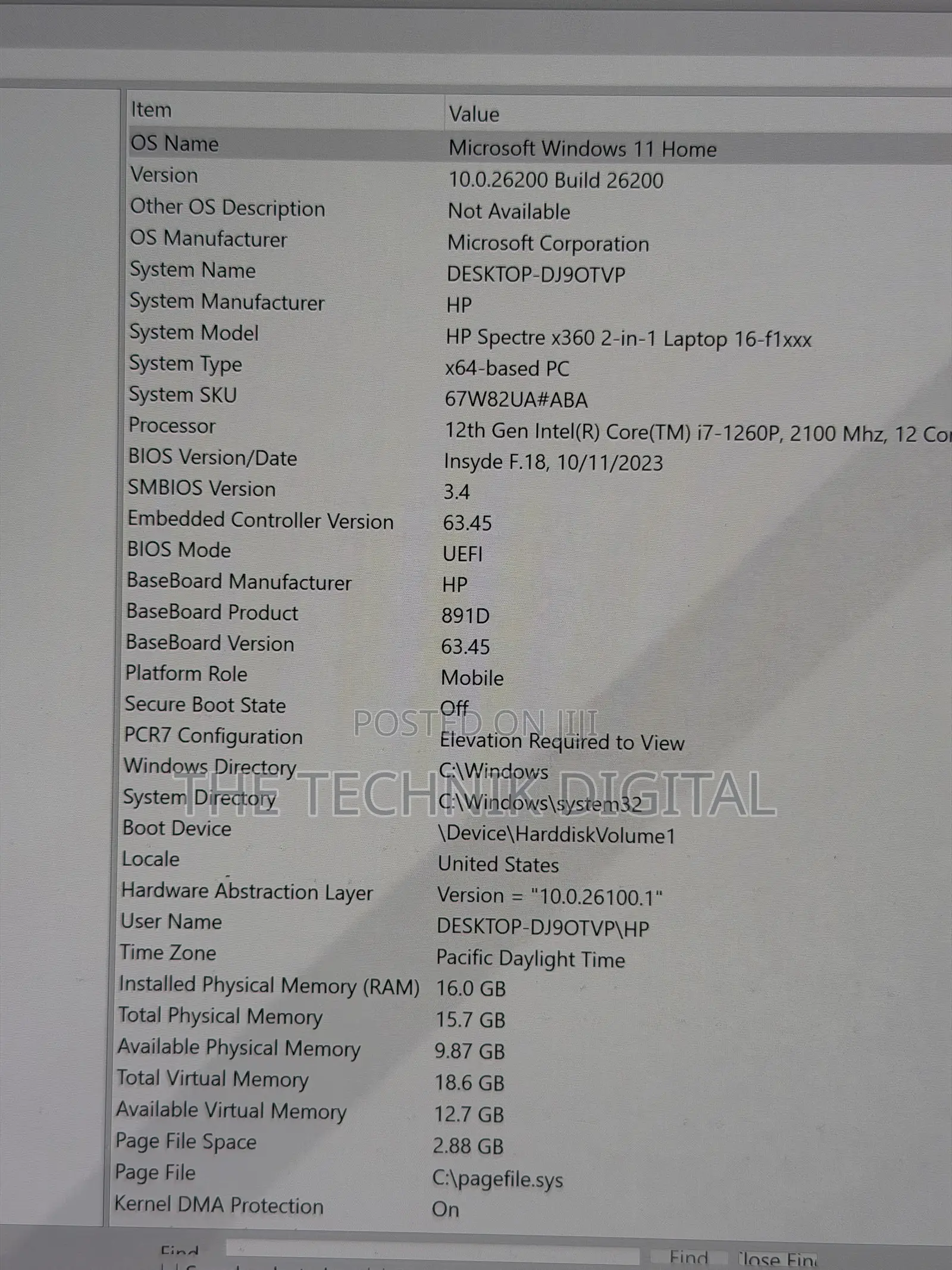Laptop HP Spectre X360 16GB Intel Core i7 SSD 1T