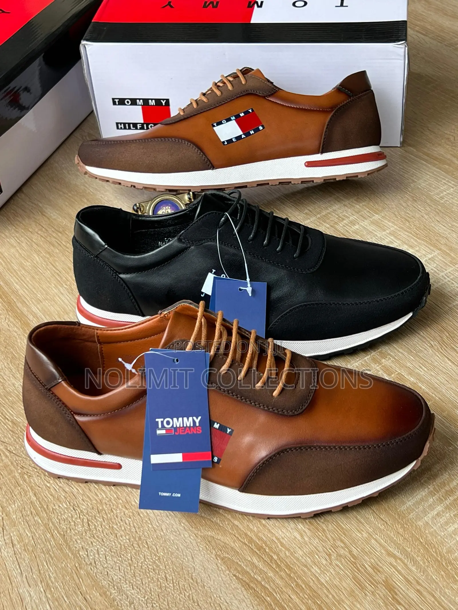 Tommy Hilfiger Men's Lace Up Sneakers With Solid Soles