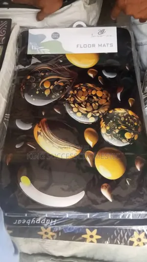 3D Luxury Anti-Slip Floor Mat – Elegant Pebble Art Design