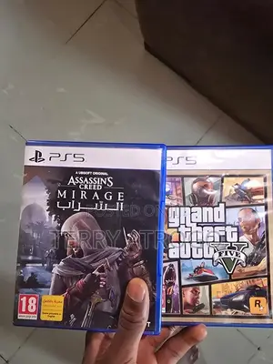 PS5 Games - GTA v + Assassin’s Creed Mirage (Original Discs)
