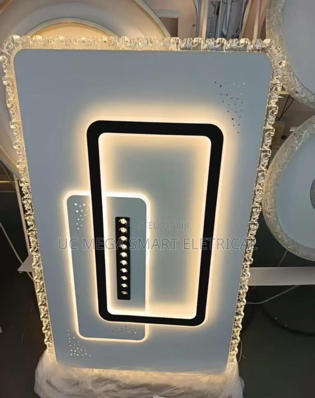 Bladeless LED Ceiling Fan Light Chandeliers Bedroom Remote Control