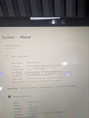Laptop Microsoft Surface Pro 7 16GB Intel Core i7 SSD 256GB