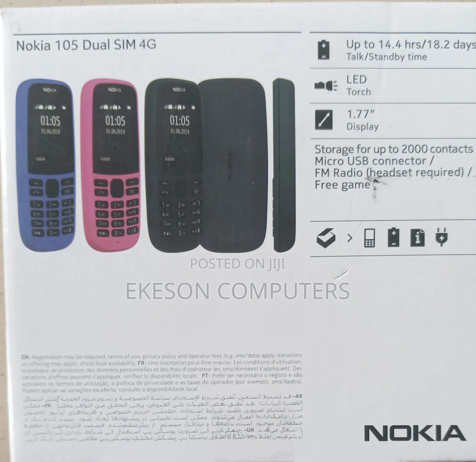 New Nokia 105 Black