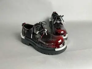 Glossy Patent Leather Platform Chunky Shoes 