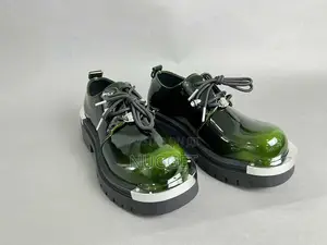 Glossy Patent Leather Platform Chunky Shoes