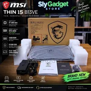 New Laptop MSI GF65 Thin 10UE 16GB Intel Core i7 SSD 512GB