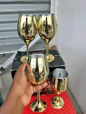 6 Piece Gold Glass Cup