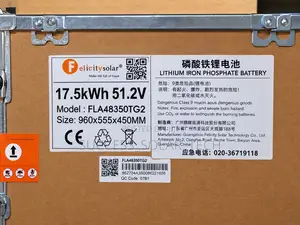 Felicity 17.5kwh 48v 342amps Lithium Battery Do