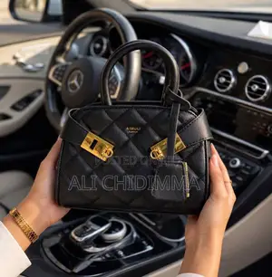 2-in-1 Black Quilted Luxury Handbag With Purse - AIM