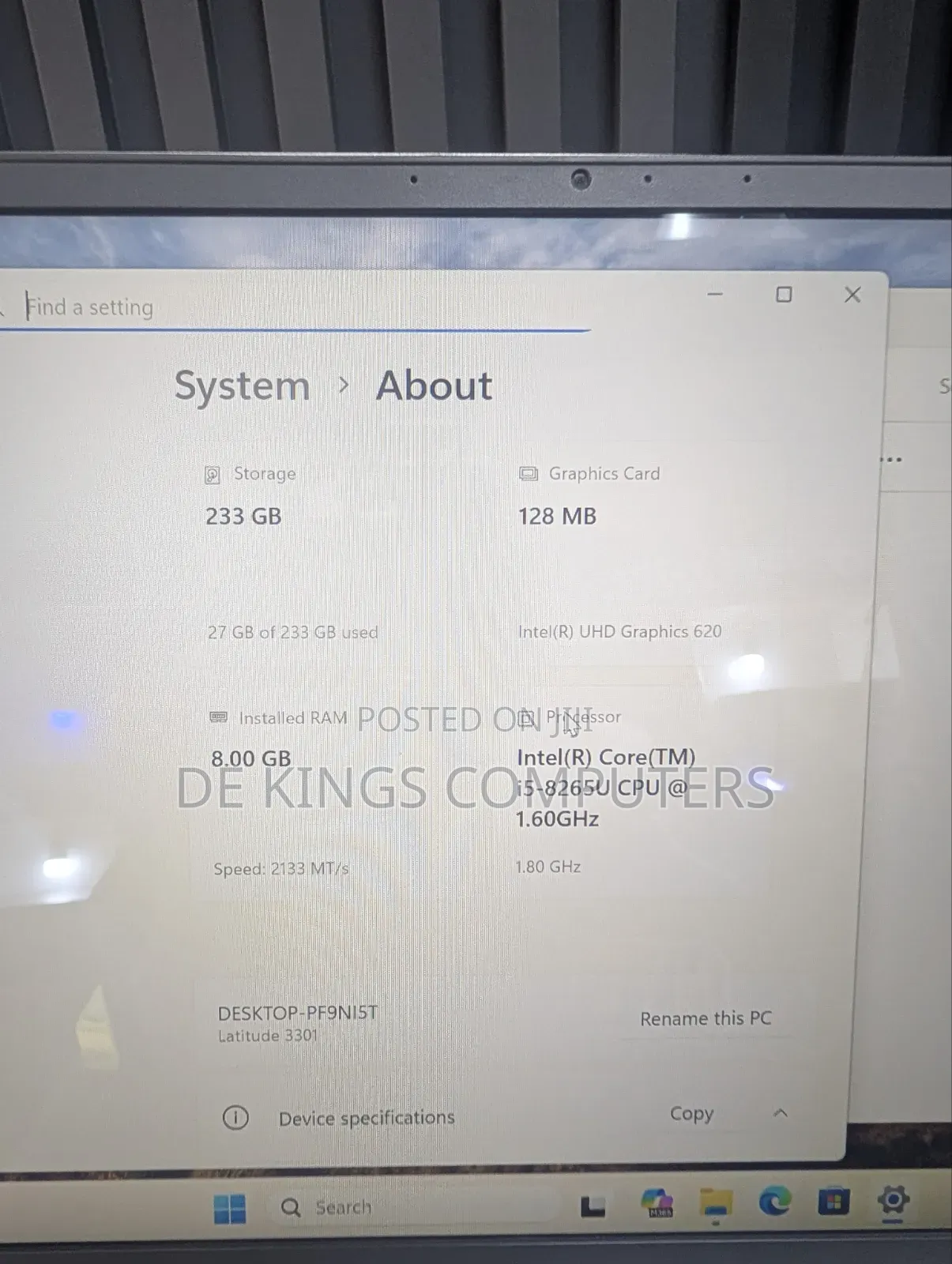 Laptop Dell Latitude 3301 8GB Intel Core i5 SSD 256GB