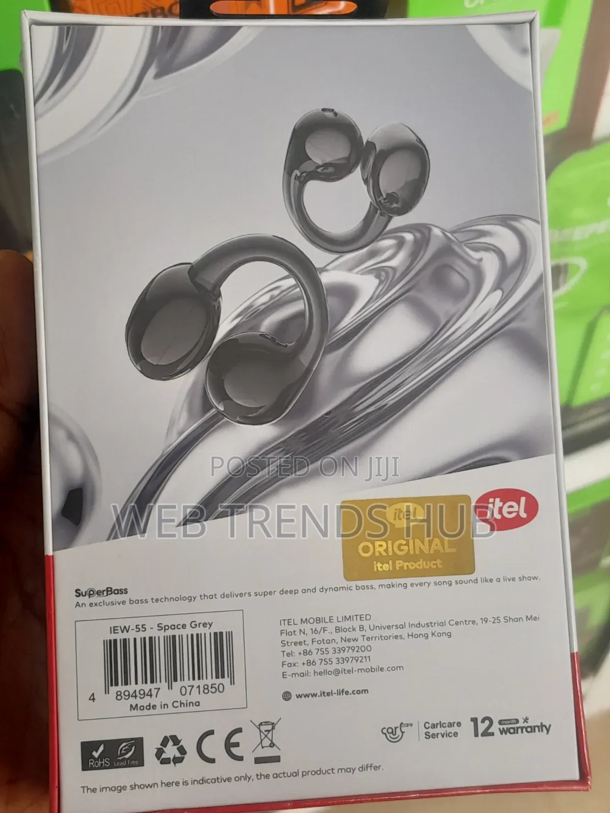 Itel BudsFit 5 Open-Ear Earbuds (IEW-55) - AI Noise Cancellation