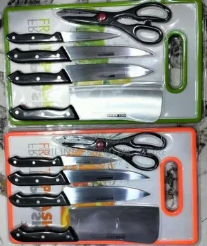 6-in-1 Cutting Board With Knife Set Scissors