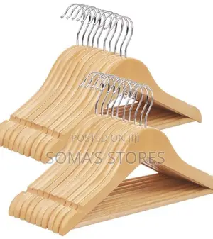 10 PCS Solid Wood Cloth Hanger