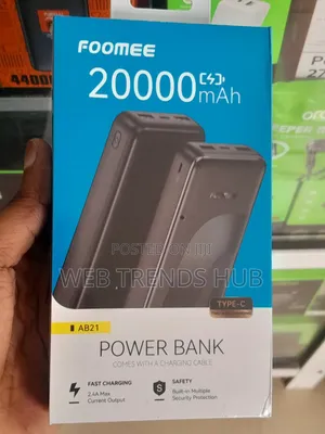 Foomee 20000mAh Power Bank (AB21) - Fast Charging Type-C Two-Way